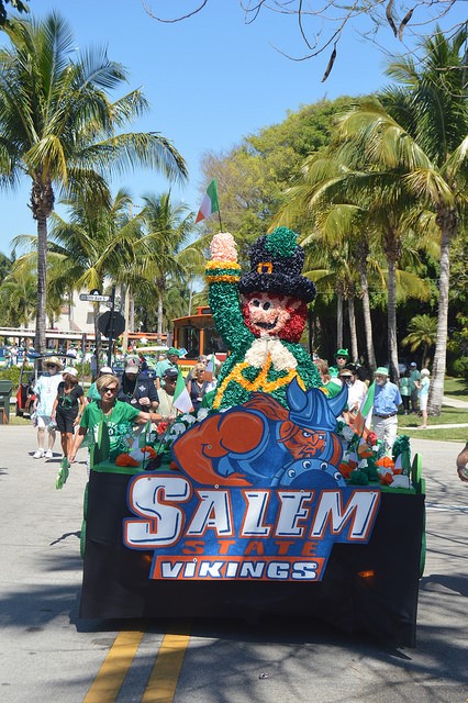 Lucky the mascot of St. Patricks Parade